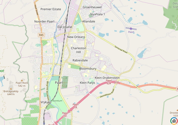 Map location of Rabiesdale